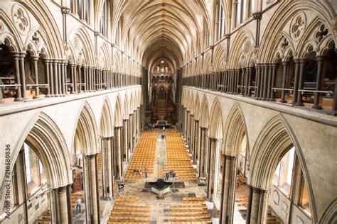 Interior of Salisbury Cathedral Stock Photo | Adobe Stock