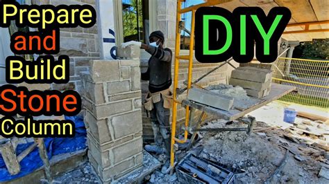 How To Prepare And Build A Stone Column YouTube