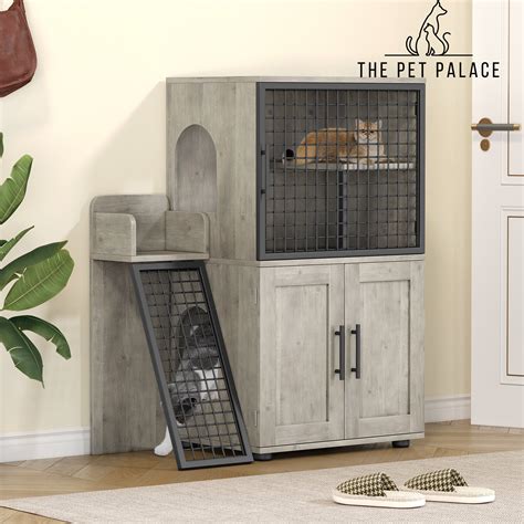 Modern Cat Litter Box Enclosure Sleek Cat Toilet Furniture, Hidden ...