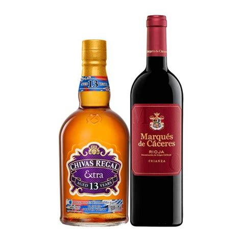 VAP CHIVAS REGAL EXTRA 13YO BOURBON 700 ML VINO MARQUES DE CÁCERES