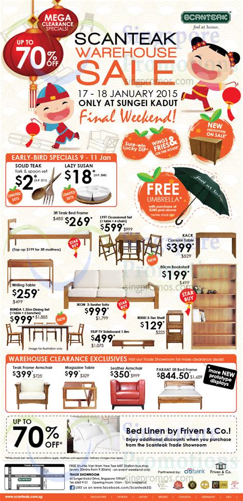 (EXPIRED) Scanteak Up To 70% OFF Warehouse SALE 10 – 18 Jan 2015