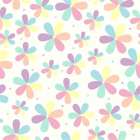 Premium Vector | Delicate pastel color flower seamless pattern