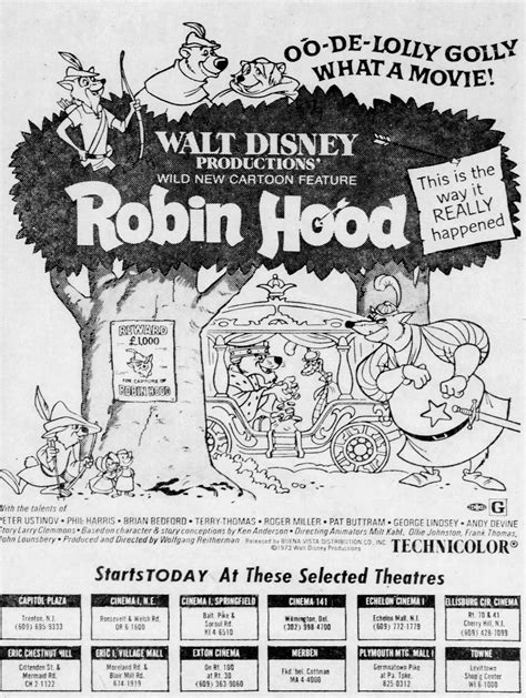 Walt Disney's Robin Hood (1973) in 2024 | Best cartoon characters ...