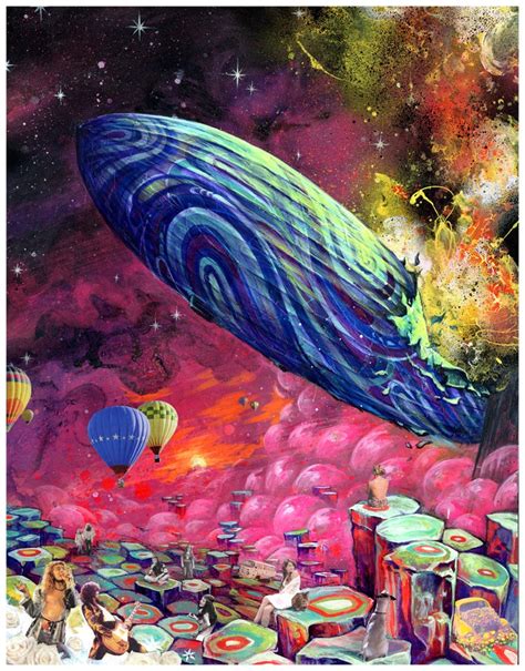 Led Zeppelin Art Print Led Zeppelin Artwork Over by BlackInkArtz