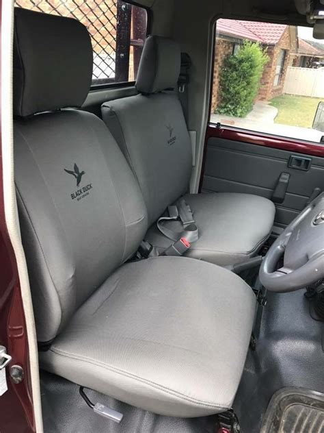 Black Duck Canvas Seat Covers For Toyota Land Cruiser Velcromag