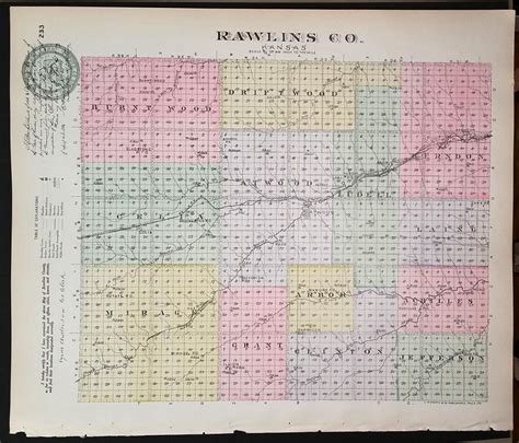 [Map] Rawlins County, Kansas [backed with] Atwood, Celia, Ludell ...