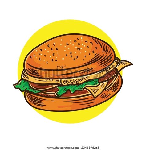 Fast Food Drawing Vector Art Isolated Stock Vector (Royalty Free ...