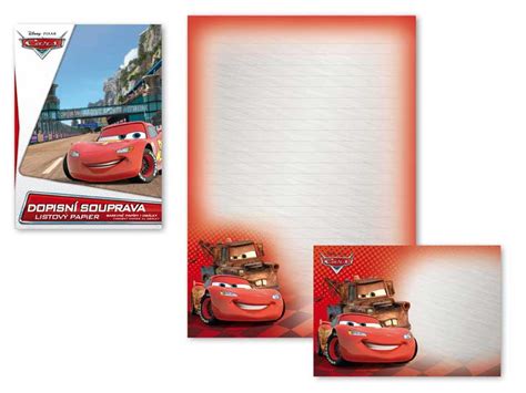 Dopisn Pap R Barevn Lux Disney Cars Mfp Paper S R O