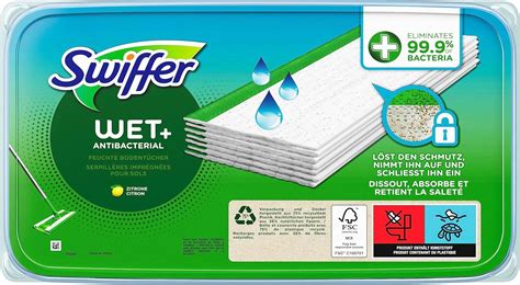 Swiffer Bodenwischer Feuchte Bodent Cher Nachf Llpack Mit Zitrone