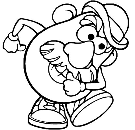 Mr Potato Head Walking Coloring Pages Mr Potato Head Coloring Pages