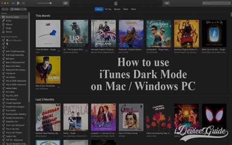 How-to-Use-iTunes-Dark-Mode-on-Mac-or-Windows-10-PC - iDeviceGuide