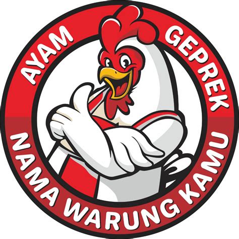 Jual Stiker Vinyl Ayam Geprek Custom Nama Kios Tulis Di Chatcatatan