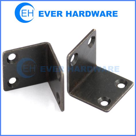 Galvanized Angle Brackets Black 90 Degree Angle 4 Holes Brace Supplier