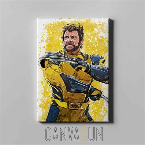 wolverine canvas print poster wolverine canvas ready  hang wall art
