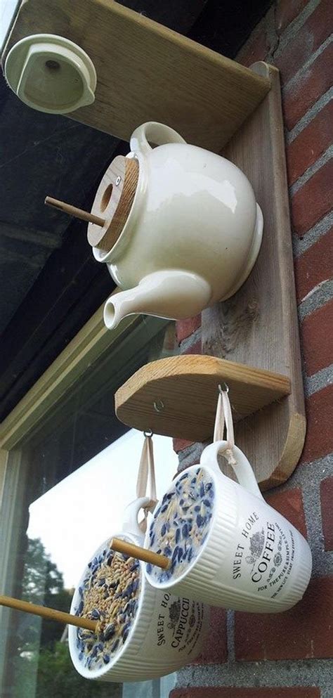 Diy Vogelhuisje Van Oud Servies Vogelhuisje Theepot Vogelhuisje