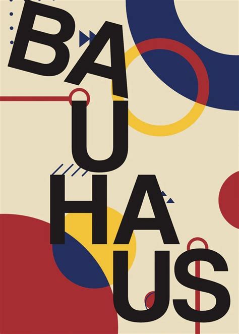 Typographic Bauhaus Poster Bauhaus Poster Design Bauhaus Colors