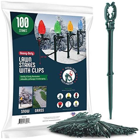 Christmas Light Yard Stakes Set Of 100 Outdoor Light Stakes 85