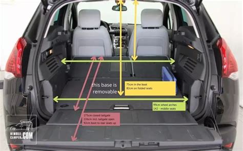 Peugeot 3008 Camper - boot size - Boot size & Camping conversions ...