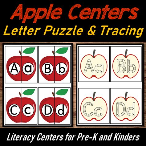 Apple Literacy Centers Literacy Activities Alphabet Recognition