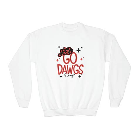 Uga Youth Crewneck Sweatshirt Etsy