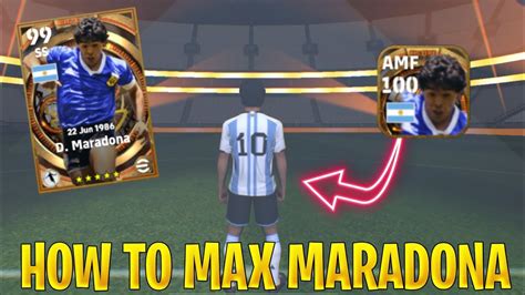 How To Train 100 Rated D Maradona Efootball 2023 Mobile Max In 99 Quick Counter Playstyle Youtube