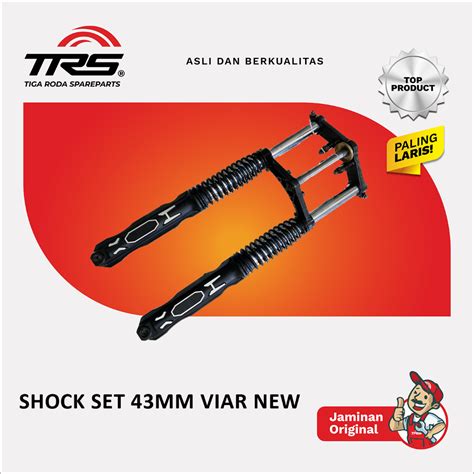 Jual TRS Shock Full Set Fullset 43mm Shockbreaker Motor Roda Tiga Viar