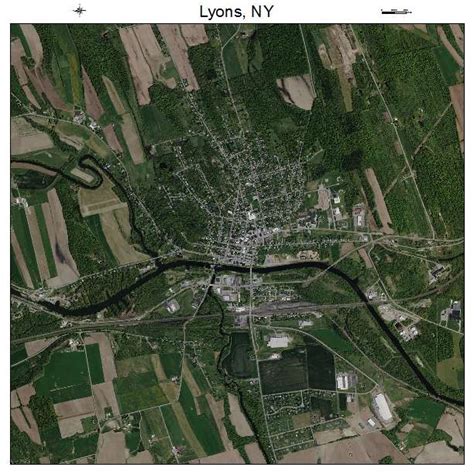 Aerial Photography Map of Lyons, NY New York