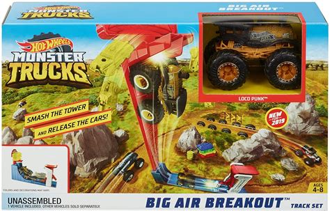 Трек Хот Вилс Соревнования по прыжкам в высоту Hot Wheels Monster Trucks Big AIR Breakout фото