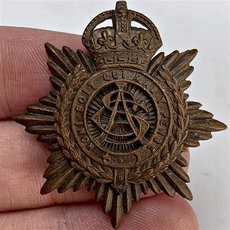 WW1 Army Service Corps ASC OFFICERS Bronze Cap Badge