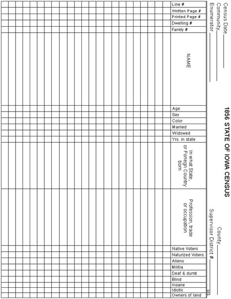 Printable Census Forms Printable Forms Free Online