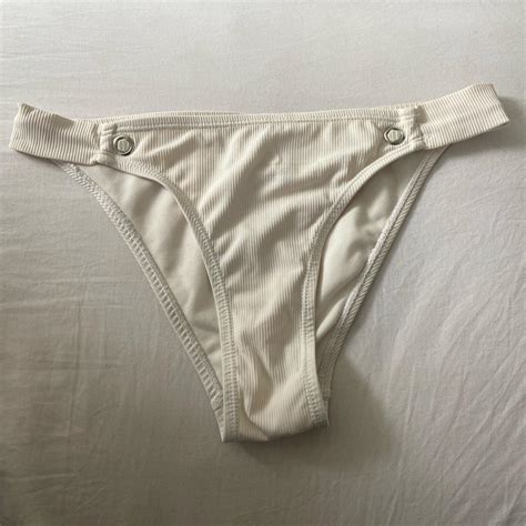 Cream White Bikini Bottoms Worn A Few Times But Depop