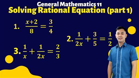 Solving Rational Equation For Senior High School General Mathematics Part 1 Youtube