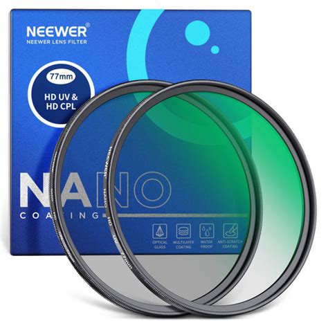 GetUSCart NEEWER 77mm CPL UV Lens Filter Kit Circular Polarizer UV