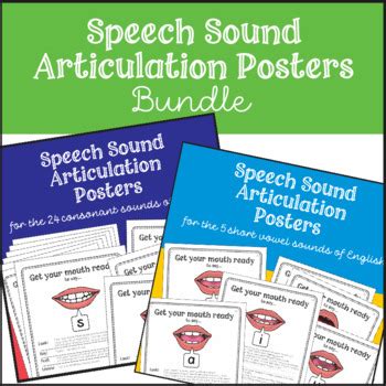 Speech Sound Articulation Posters Bundle By Jackie G TpT