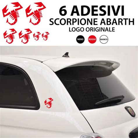 SCORPIONE ABARTH ADESIVO Fiat Logo Tuning Fiat 500 Punto Evo Stemma