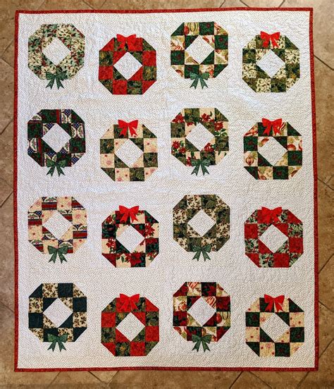 Christmas Wreath Couch Quilt