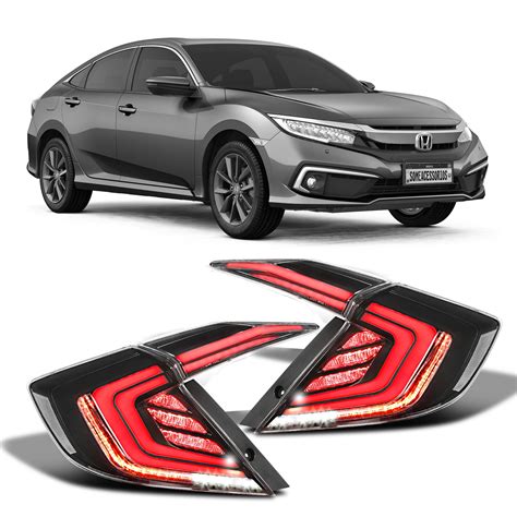 Lanterna Led Sequencial Honda Civic G Fum Vo