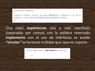 Clases Abstractas E Interfaces En Java Ppt