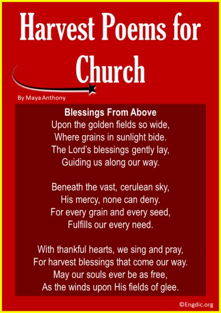 10 Best Harvest Poems For Church EngDic