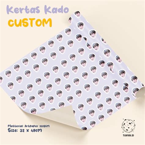 Jual Kertas Kado Custom Sampul Wrapping Paper Kertas Kado Wajah Nct