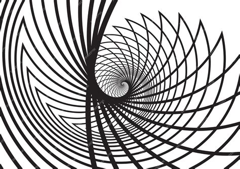 Premium Vector | Black and White Illusion Design Background