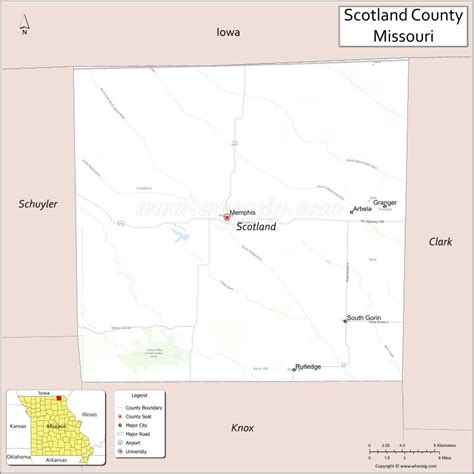 Map of Scotland County, Missouri