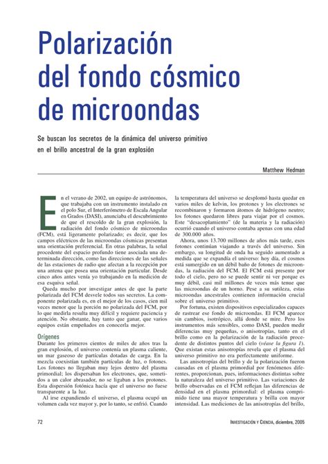 Polarización del fondo cósmico de microondas