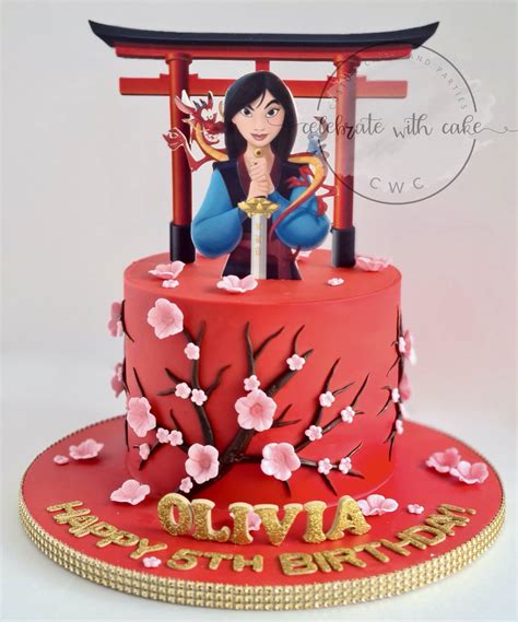 Mulan Themed Single Tier Cake