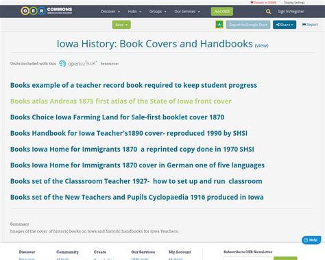 Iowa History Book Covers And Handbooks Oer Commons