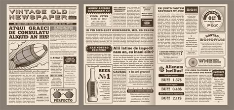 Old Newspaper Layout Over Royalty Free Licensable Stock