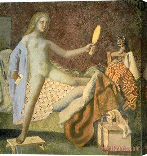 Balthasar Klossowski De Rola Balthus The Cat In The Mirror Stretched