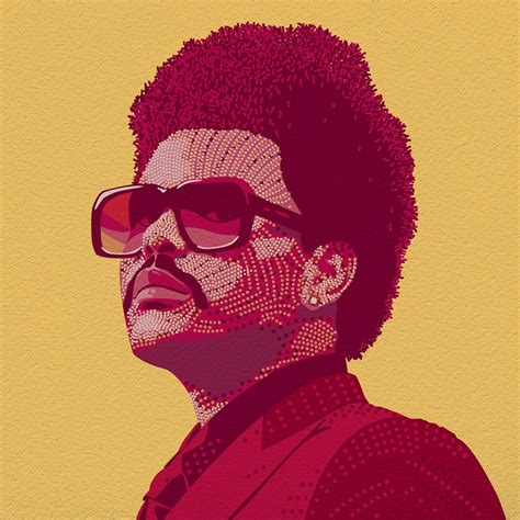 The Weeknd From After Hours Printed Drawing Vector Art Etsy