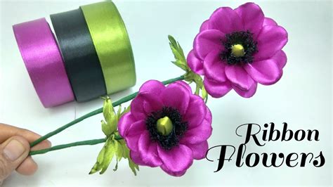 DIY How To Make Satin Ribbon Flowers Easy YouTube