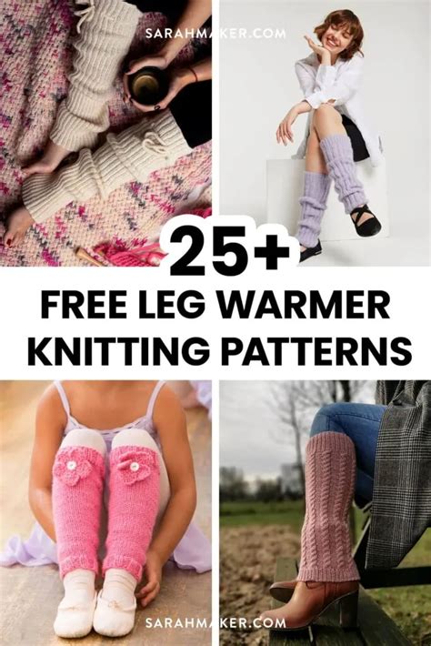 25 Free Knit Leg Warmer Patterns For All Skill Levels Sarah Maker